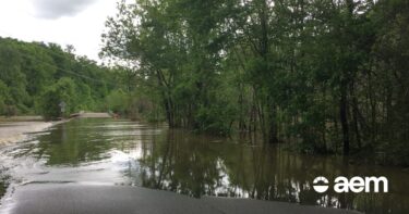 Flood scene in Santa Barbara County, CA