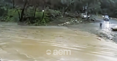 Flood scene in Santa Barbara County, CA